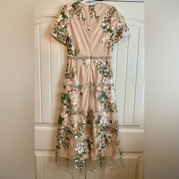 Bohme Beige Floral Midi Dress Sz S EUC! - Picture 4 of 5